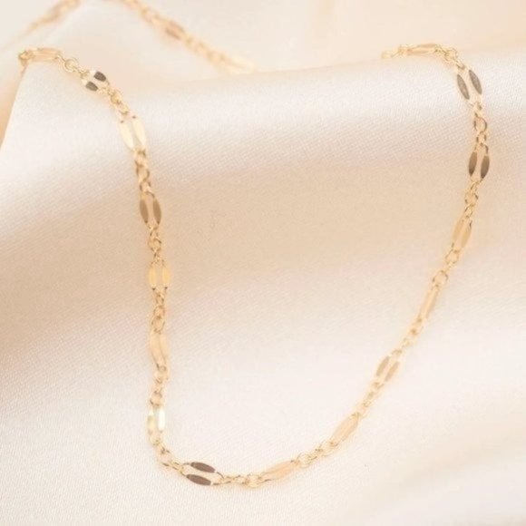 Dainty Gold Sparkle Chain Delicate Sparkly Gold Necklace Layering Necklace - Picture 6 of 12
